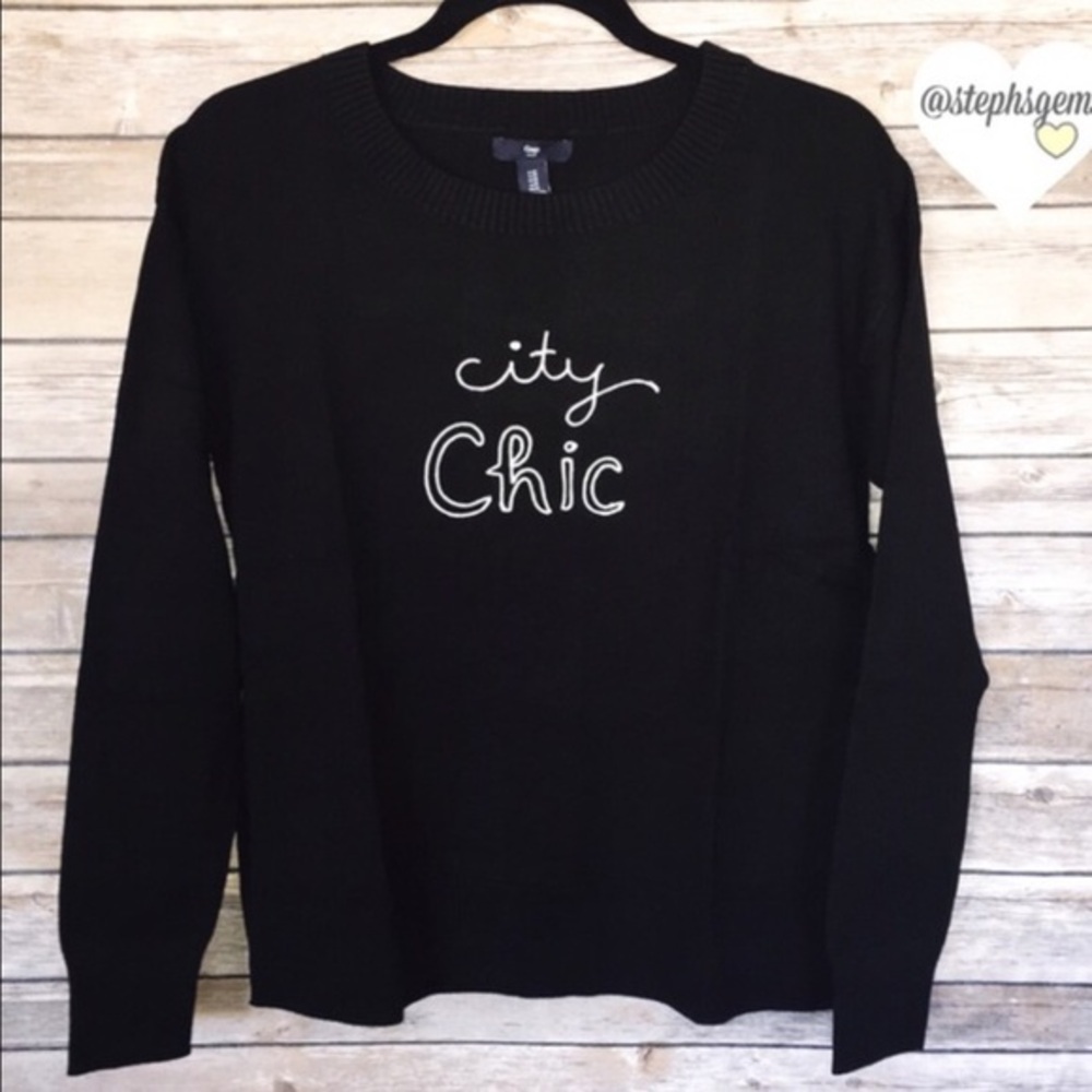 GAP Black City Chic Sweater